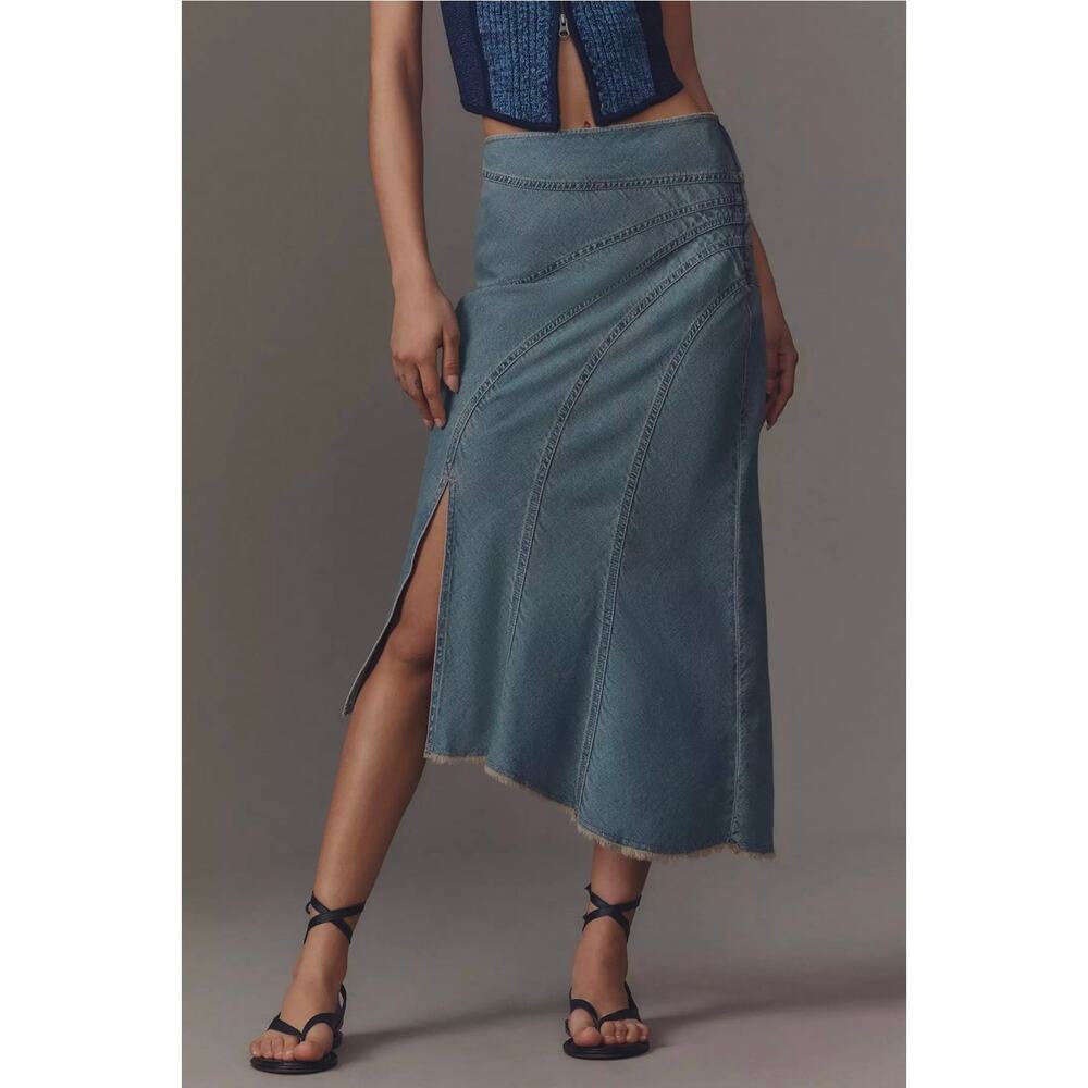 NWT Anthropologie Pilcro Denim Slip Skirt. Size 8. Ret. $138